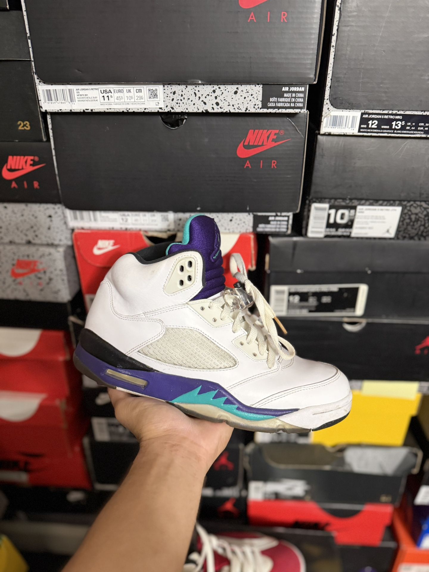 2013 Jordan Grape 5s size 9 USED But Clean