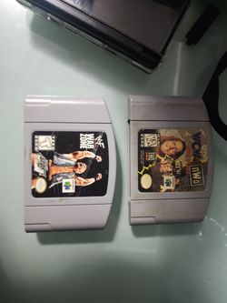 WWF War Zone & WCW vs NWO N64 Cartridges