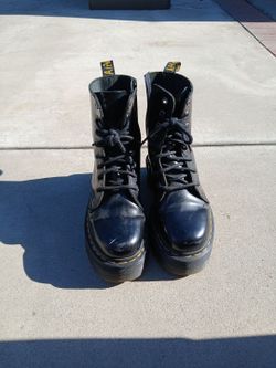 Dr. Martens Black Platform Lace-Up Boots