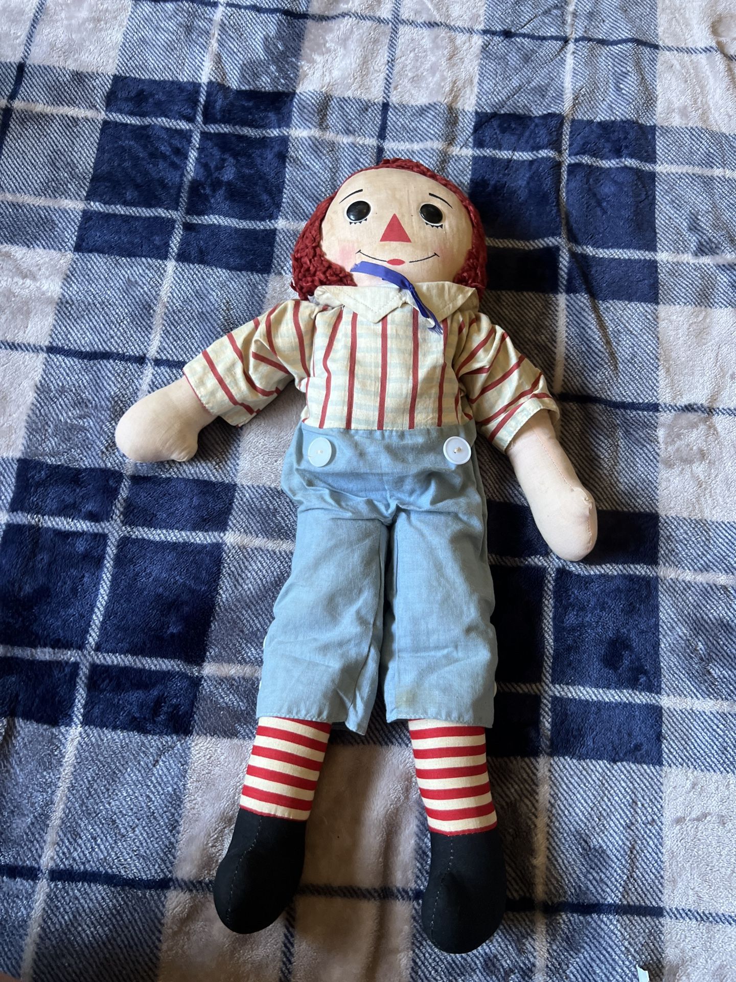 Classic Raggedy Andy Rag Doll Doll- Soft Plush P 1915