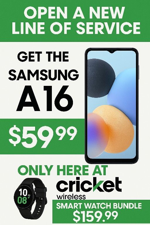 Samsung A16 $59.99