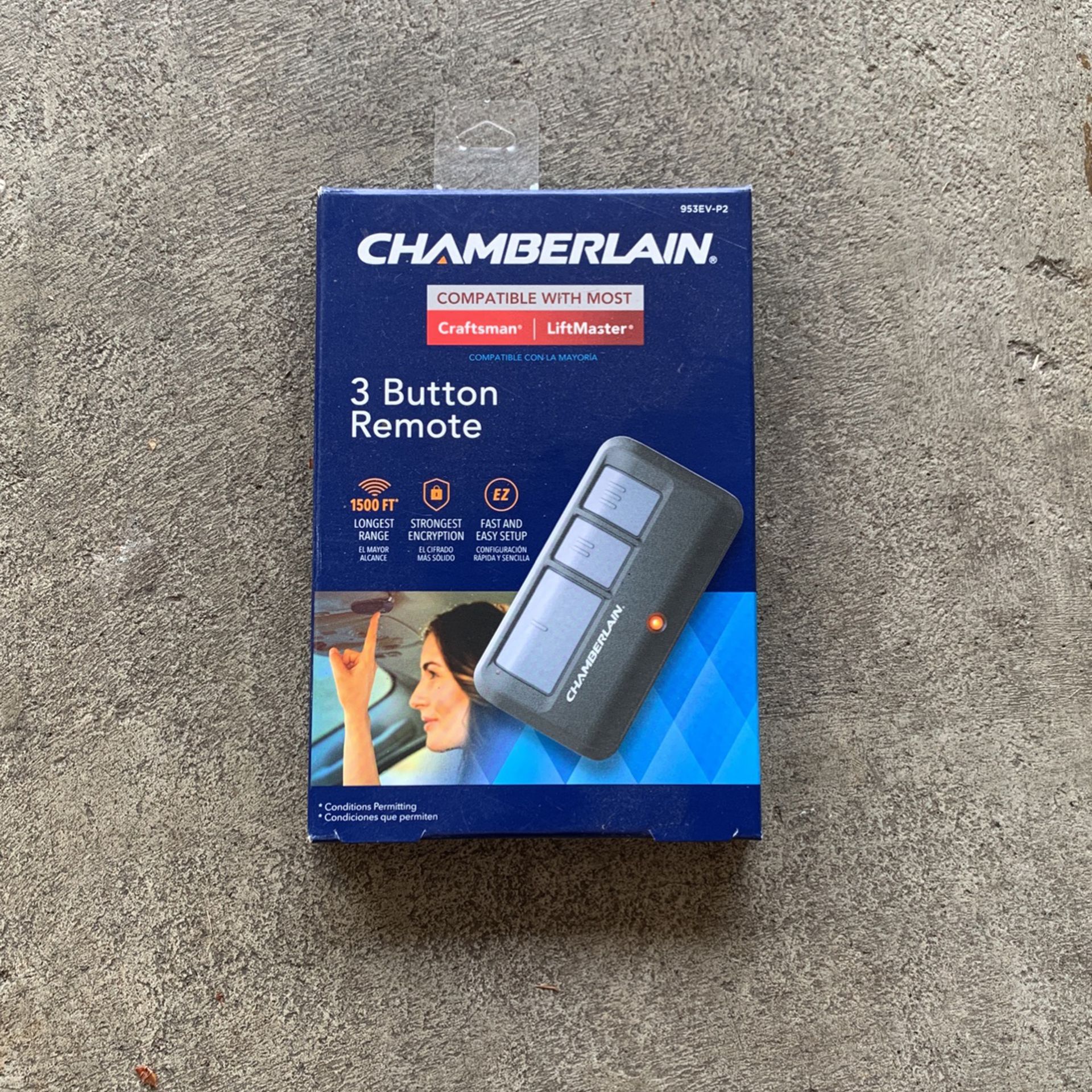 Chamberlain 3 Button Remote For Garage Door