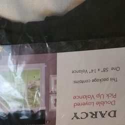 58×14 Black And White Valance 