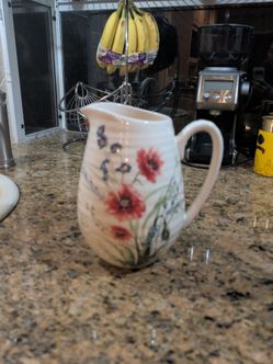 Ceramic Floral Pitcher Jug