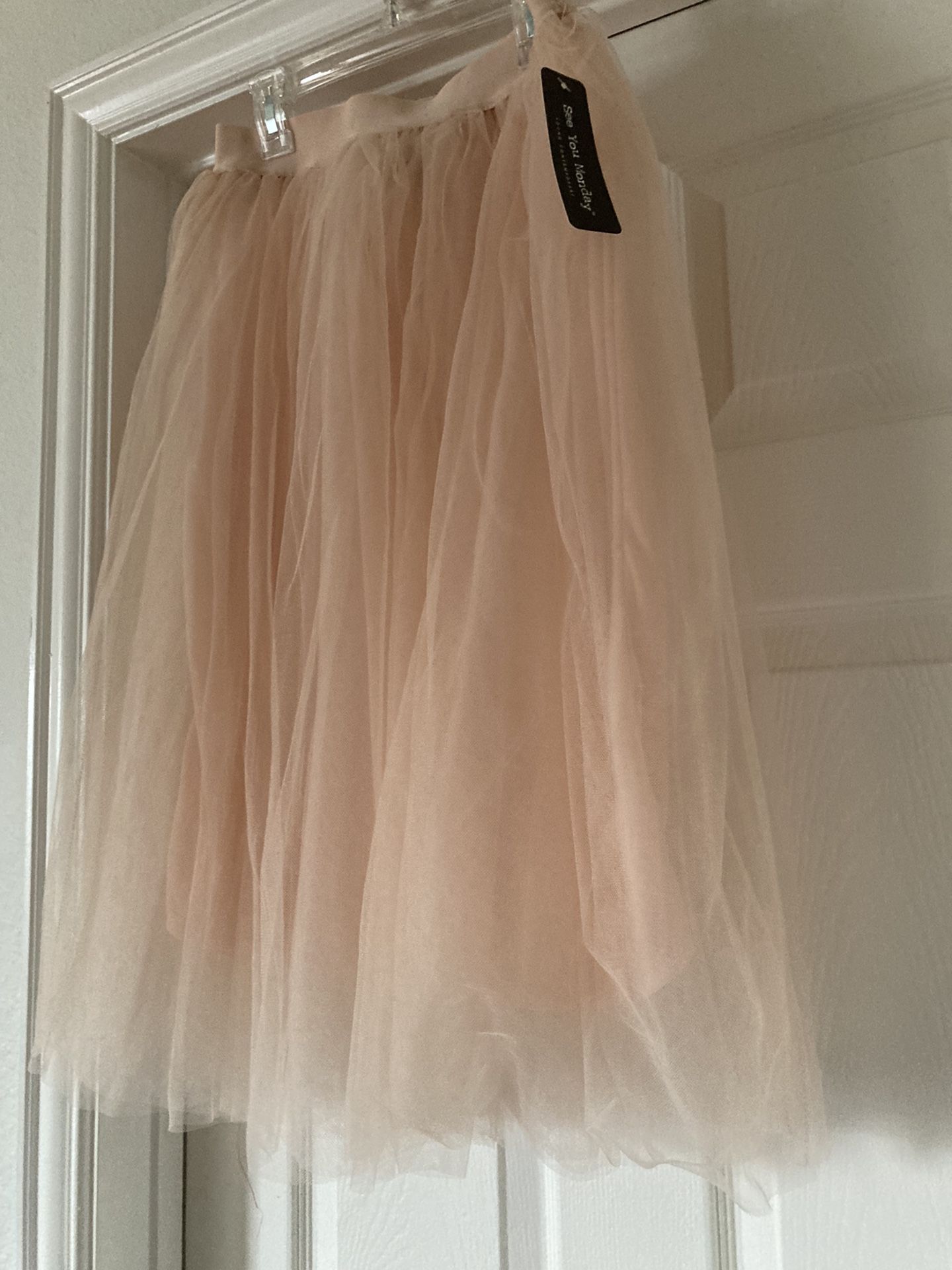 NEW Peach Rosa Tulle Skirt With Tags