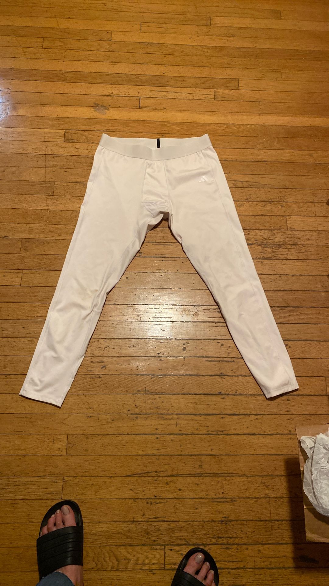 Mens XL Adidas Tech lite White Compression Leggings