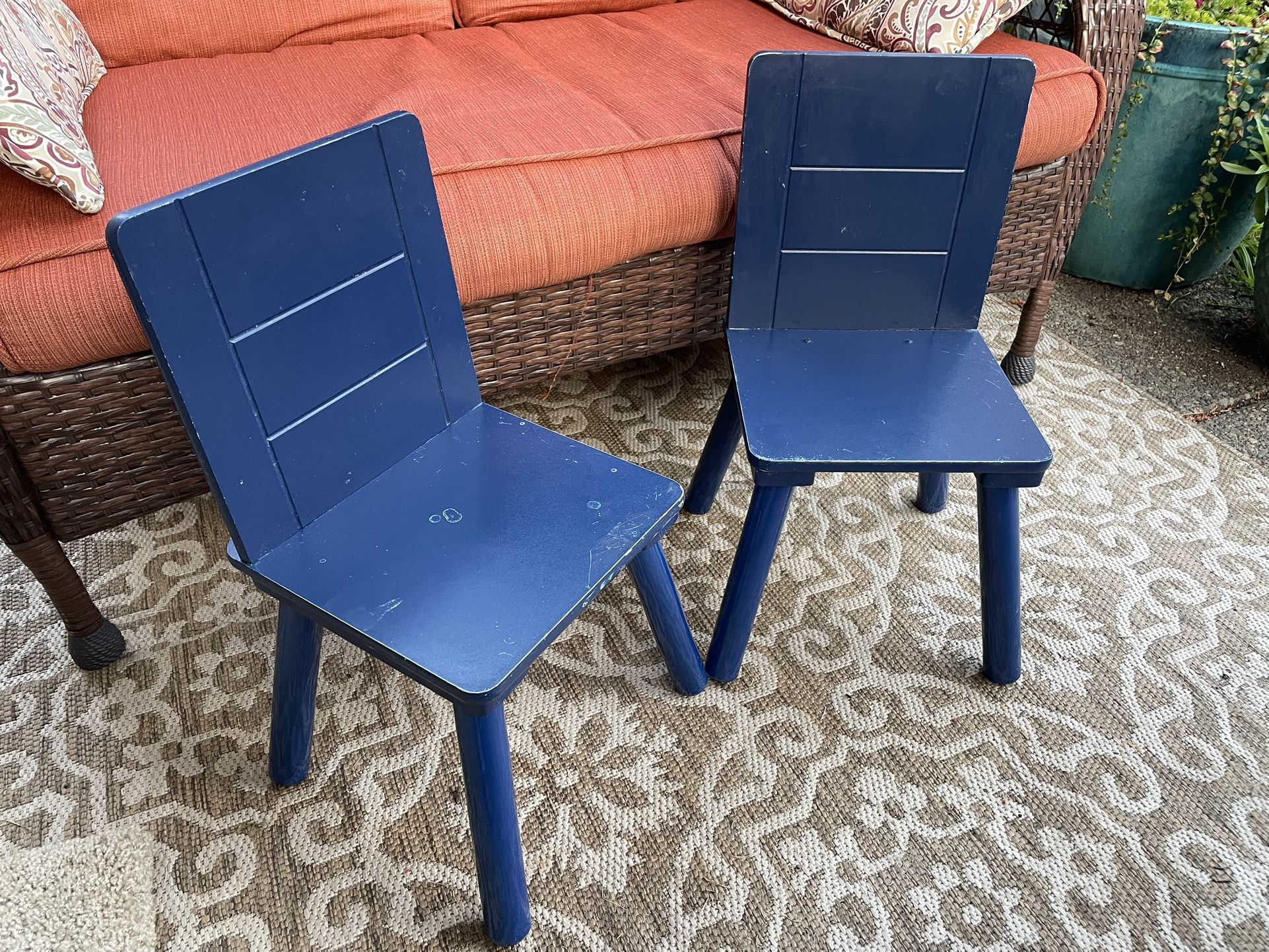 2 Toddler Wooden Chairs $10 for Both