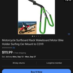 Surfboard Bike Rack With Base Plate Like New
