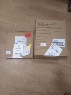 Black + Decker coffee maker and a Full motion Articulating TV monitor wall mount for 26" to 55" and flat panel up to 80 Lbs