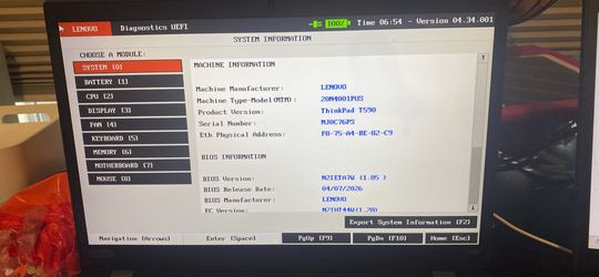 Lenovo ThinkPad T590 15.6" Laptop | i7-8565 | 16GB RAM | No SSD /  W11 pro | Power Adapter Included