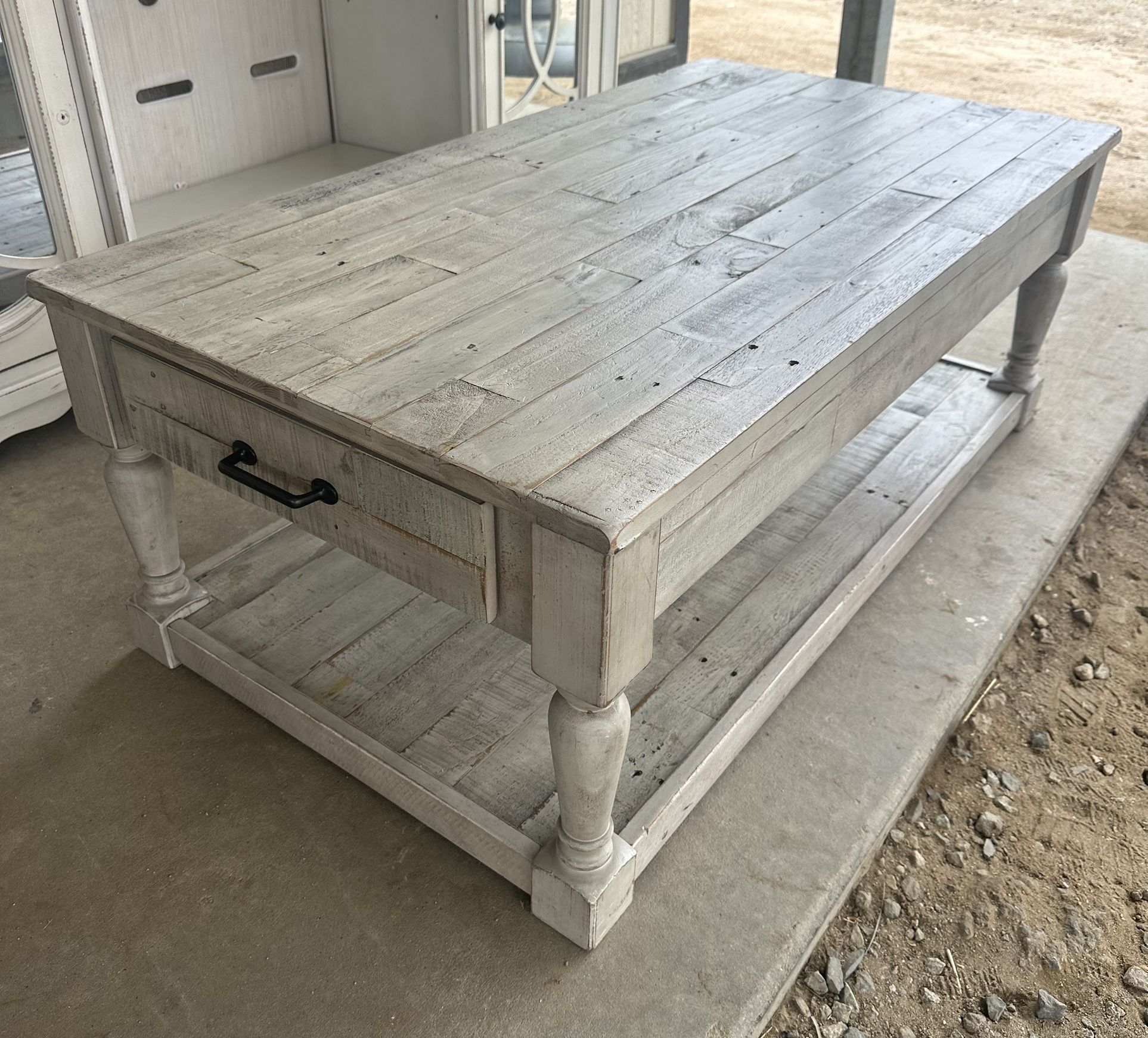 Rectangular Cocktail Table White