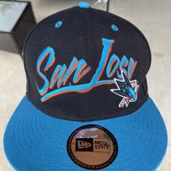 NHL San Jose SHARKS Hockey New Era Adjustable Snapback Logo Adult Hat Cap