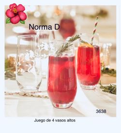 Vasos altos nuevos en su caja 🌺 princess house 🌺