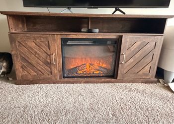 Tv cabinet with fireplace