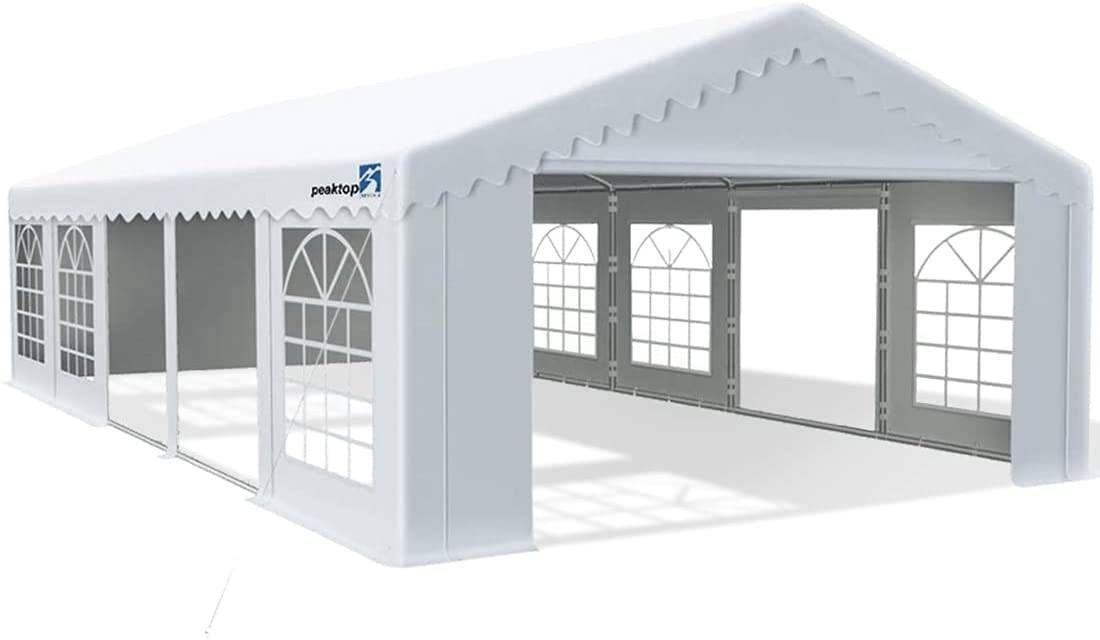 PEAKTOP OUTDOOR 16'X26' Party Tent Heavy Duty Wedding Tent Outdoor Gazebo Event Shelter Canopy with Carry Bags