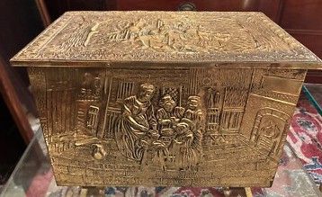 Antique Brass Tinder Box