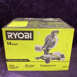 🛠🧰RYOBI 14 Amp Corded 10” Compound Miter Saw w/LED Cutline Indicator-NEW!-$120!🧰🛠