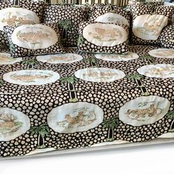 ESTATE SALE cat print pillows & daybed cover