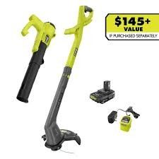 RYOBI WEED WACKER &LEAF BLOWER  BATTERY + CHARGER