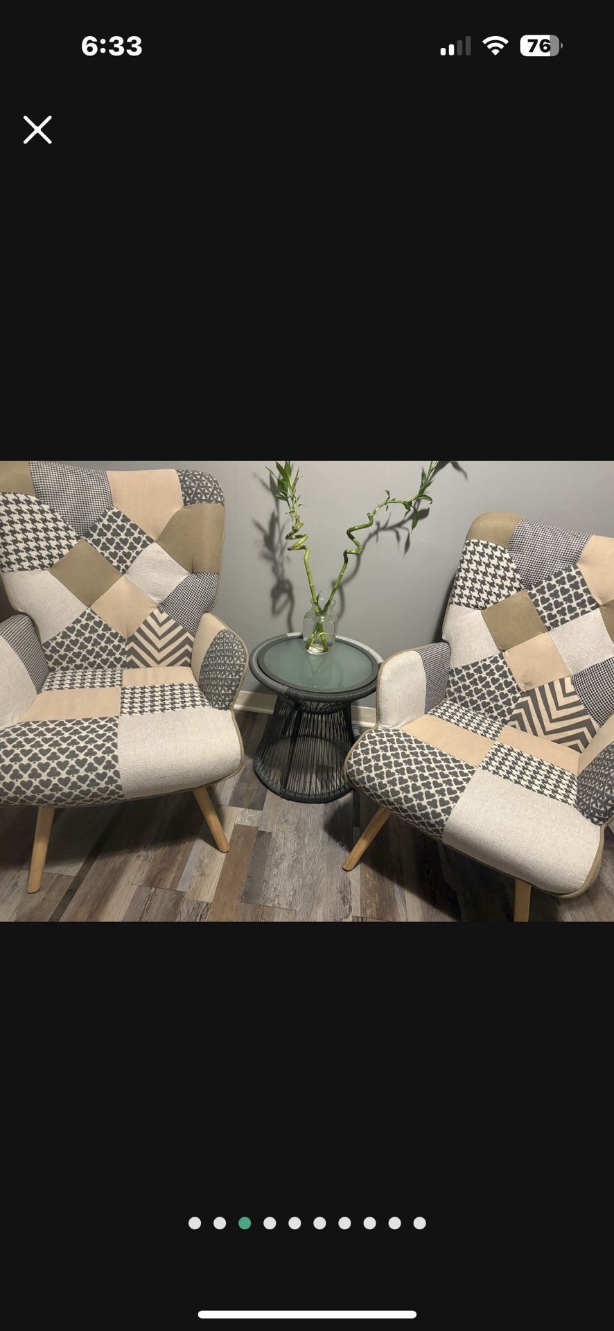 2 Comfy High Back Chairs with 2 end tables /like New/ all for  / 200.00 - must pick up