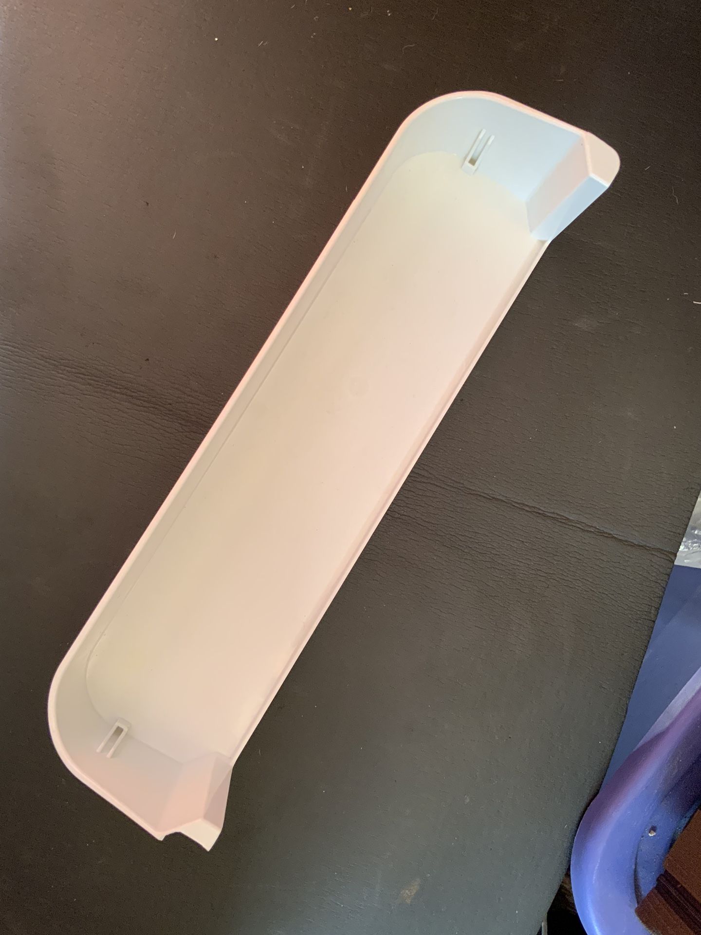 RV Refrigerator Door Shelf Bin Storage Item# 293 25 75 White Large 17 3/4 W” By 4 1/2” Deep
