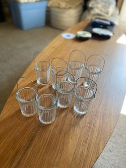 Mini Glass Votive Candle Holders with Wire Handles