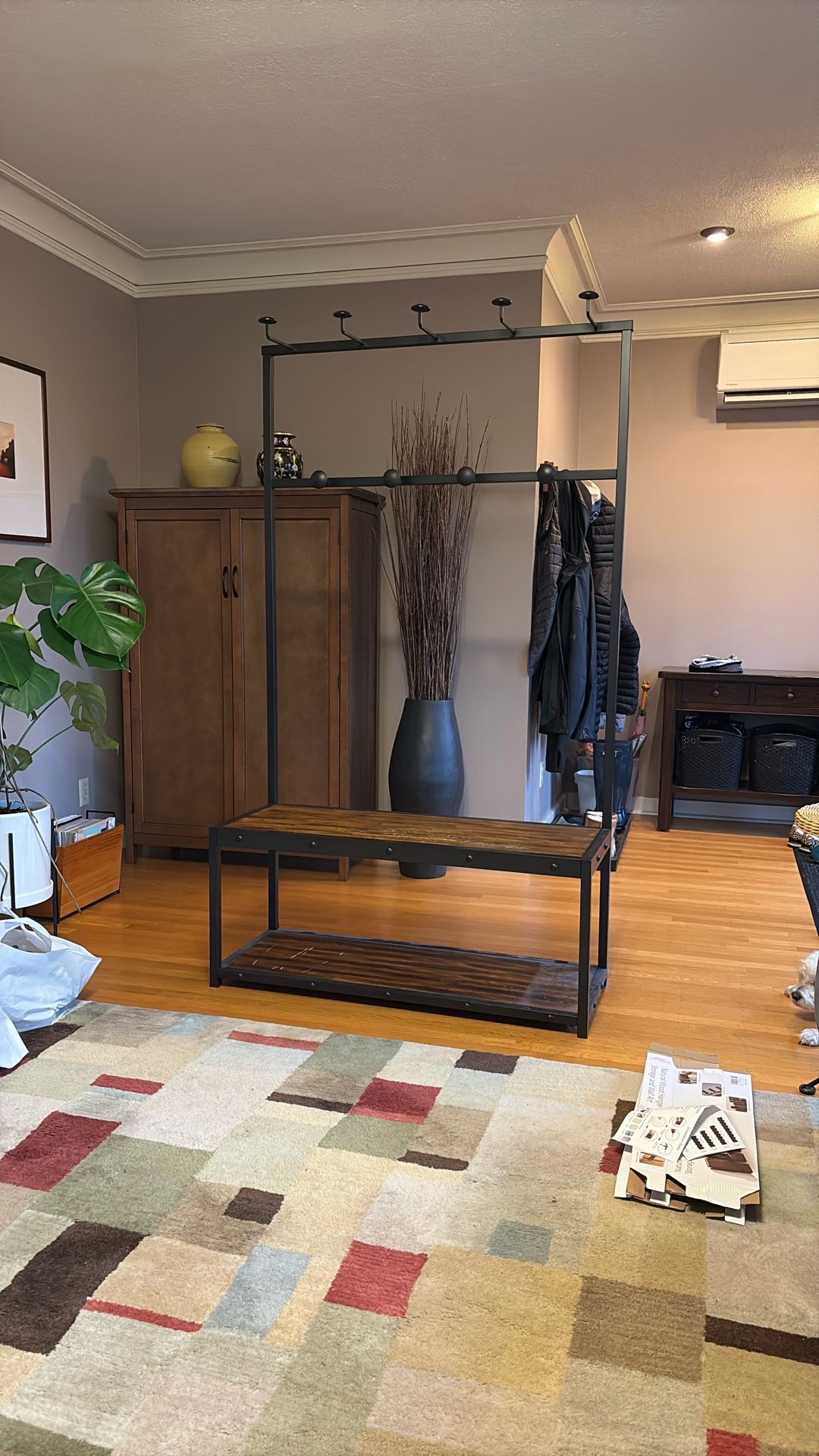 Cost Plus Hallway Coat Rack/Bench