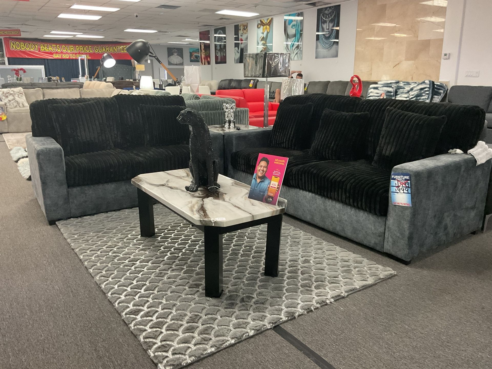 Sofa & Loveseat Set Available In Multiple Colors 40% Off