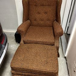 Nice Vintage Chair With Ottoman
