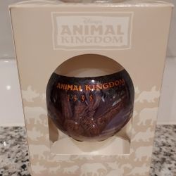 Disney World Animal Kingdom Glass Ball Ornament Dated 1998