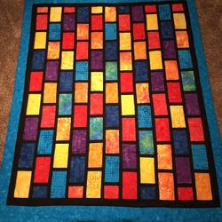 Stained Glass Batik Quilt
