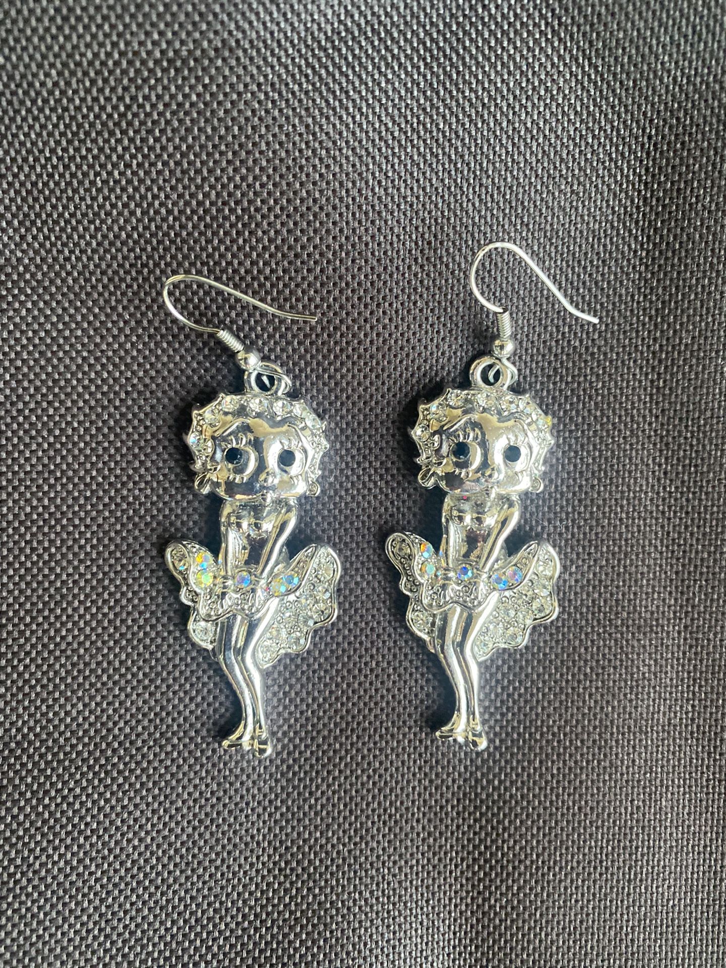 Betty Boop Silver Earrings