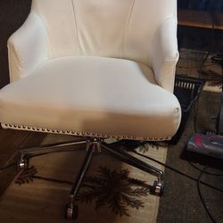 White Leather Office Chair