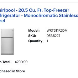 Whirlpool Fridge