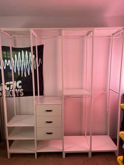 Garment Rack with Drawers