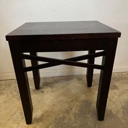 Small Sturdy Wood End Table 