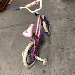 16 inch bike with training wheels fair condition