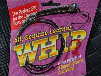 6ft genuine leather whip