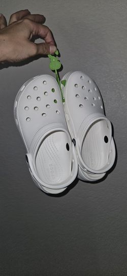 Womens Size 5 PLATFORM CROCS White Slip On Clog Shoe New