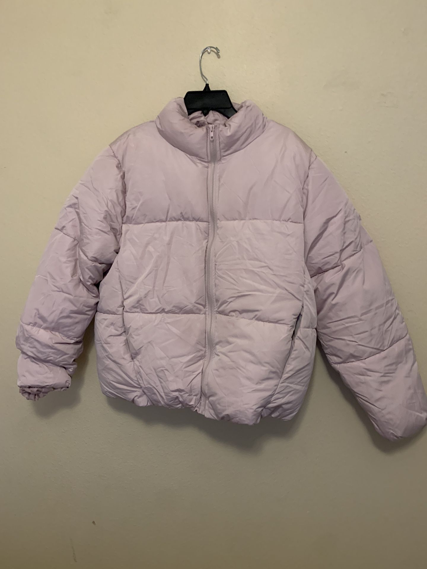 Forever 21 Pink Puffer Jacket Size: Large 