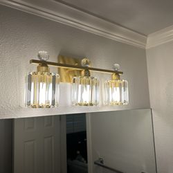 Gold Bathroom Vanity Light 