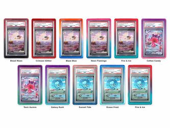 PSA Slab Guard Glitter Gradient Protector Case for Graded Pokemon Cards Sports