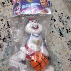 Vintage 1996 McDonalds SPACE JAM Bugs Bunny Plush Toy WB Looney Tunes