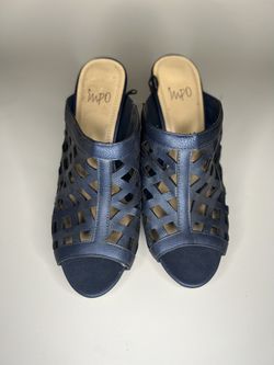 Blue Block Heels