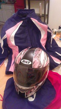 Bilt helmet and jacket for sale