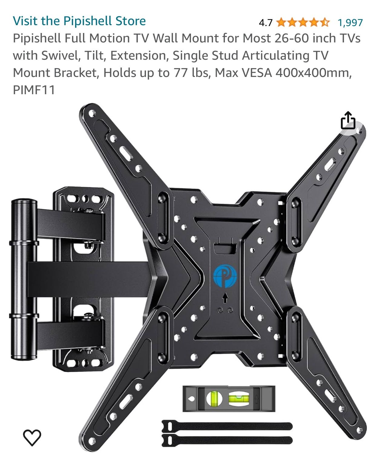 NEW TV Mount - Holds Up To 77 Inch TV
