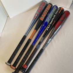 5 Baseball Bats One 27” Three 28”one 29”