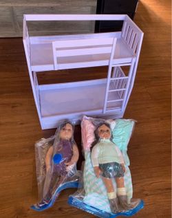 Two Our generation doll with bunk bed and accessories