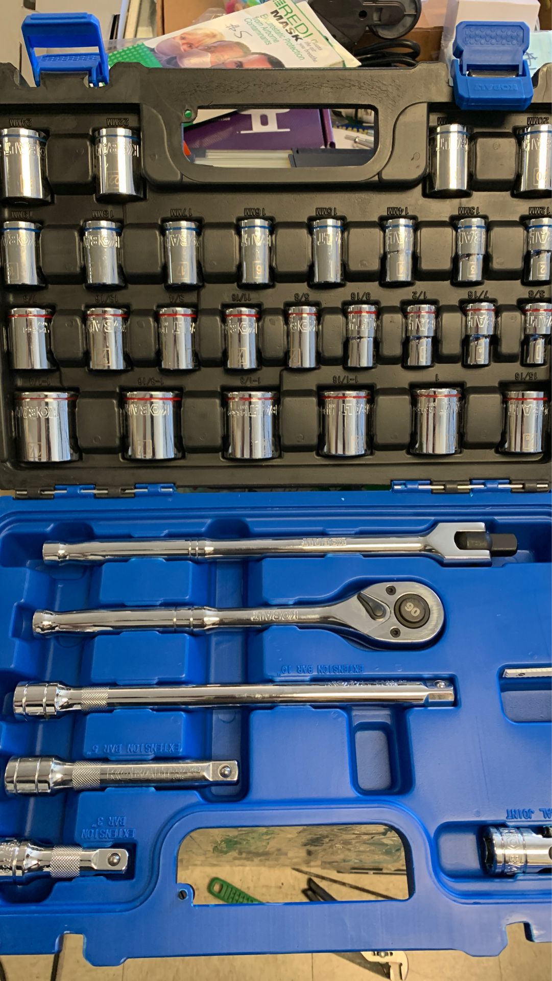 33pc kobalt 1/2” drive mechanic tool set— new!!