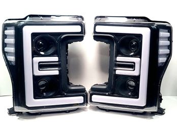 HEADLIGHTS FOR 2017-2019 FORD SUPER DUTY LED DRL+DUAL PROJECTOR